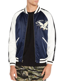 Avirex Color-block Slim Fit Bomber Jacket Navy Blazer thumbnail 3