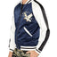 Avirex Color-block Slim Fit Bomber Jacket Navy Blazer