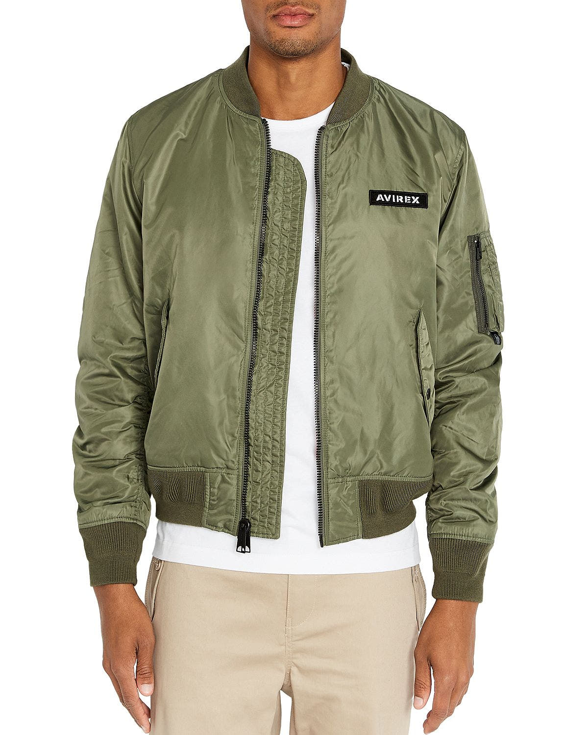 Avirex Ma-1 Logo Bomber Jacket Military Olive