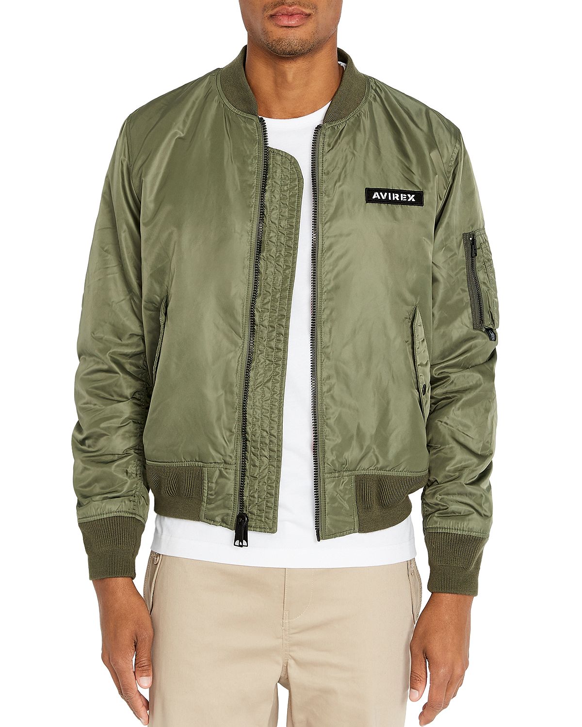 Avirex Ma-1 Logo Bomber Jacket Military Olive