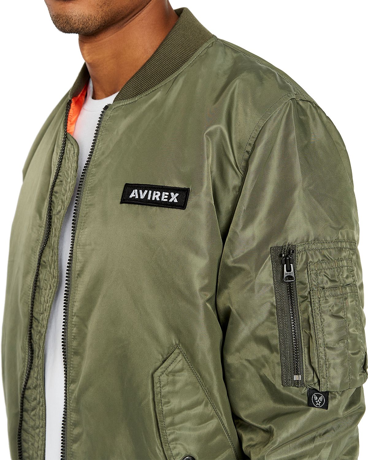 Avirex Ma-1 Logo Bomber Jacket Military Olive