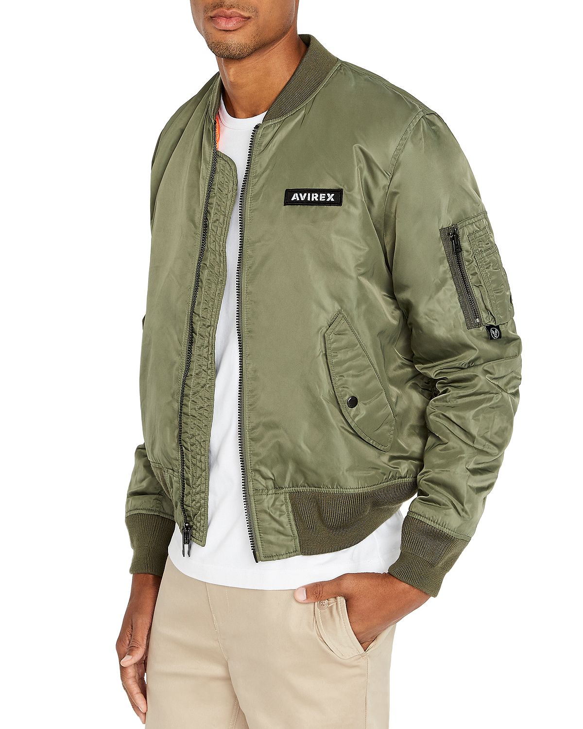 Avirex Ma-1 Logo Bomber Jacket Military Olive