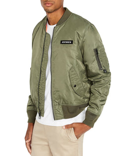 Avirex Ma-1 Logo Bomber Jacket Military Olive thumbnail 3