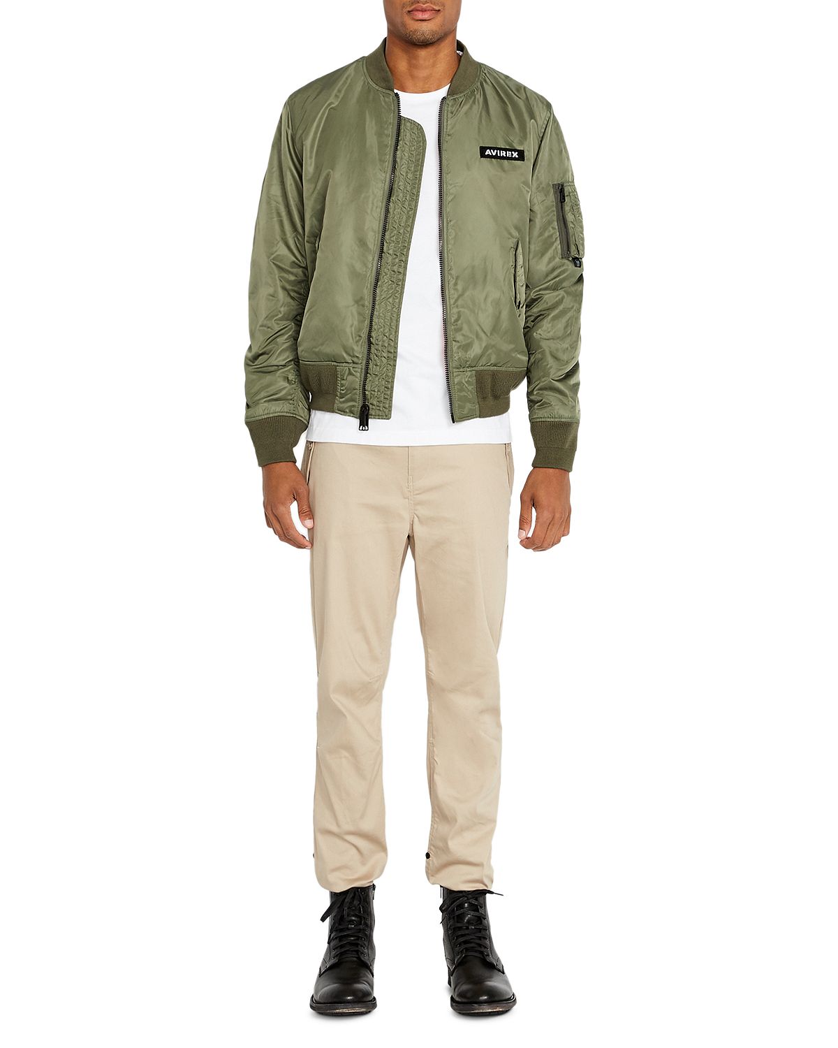 Avirex Ma-1 Logo Bomber Jacket Military Olive