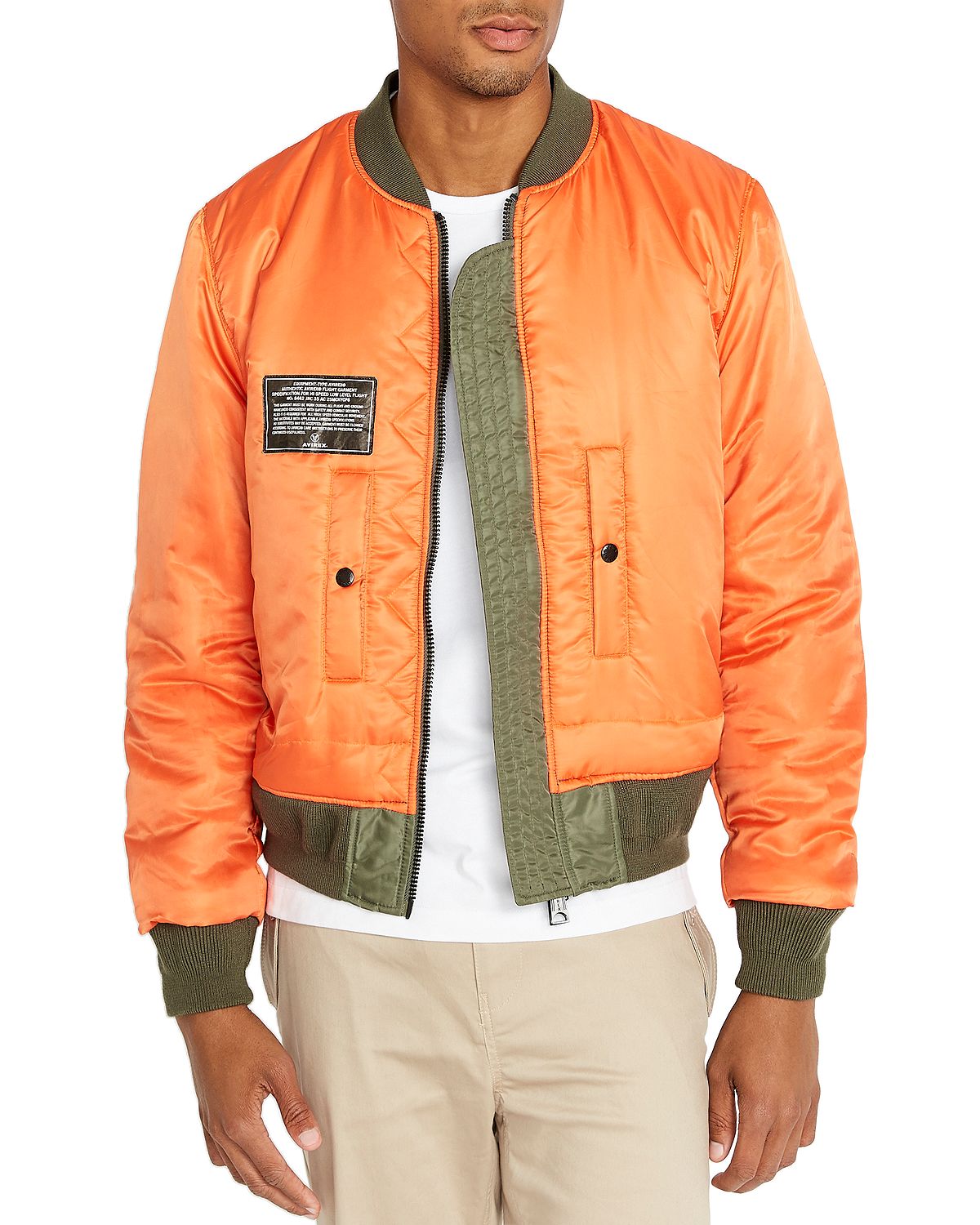 Avirex Ma-1 Logo Bomber Jacket Military Olive