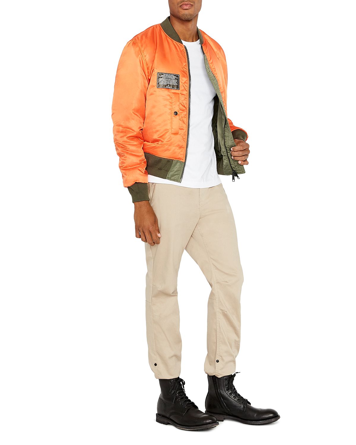 Avirex Ma-1 Logo Bomber Jacket Military Olive