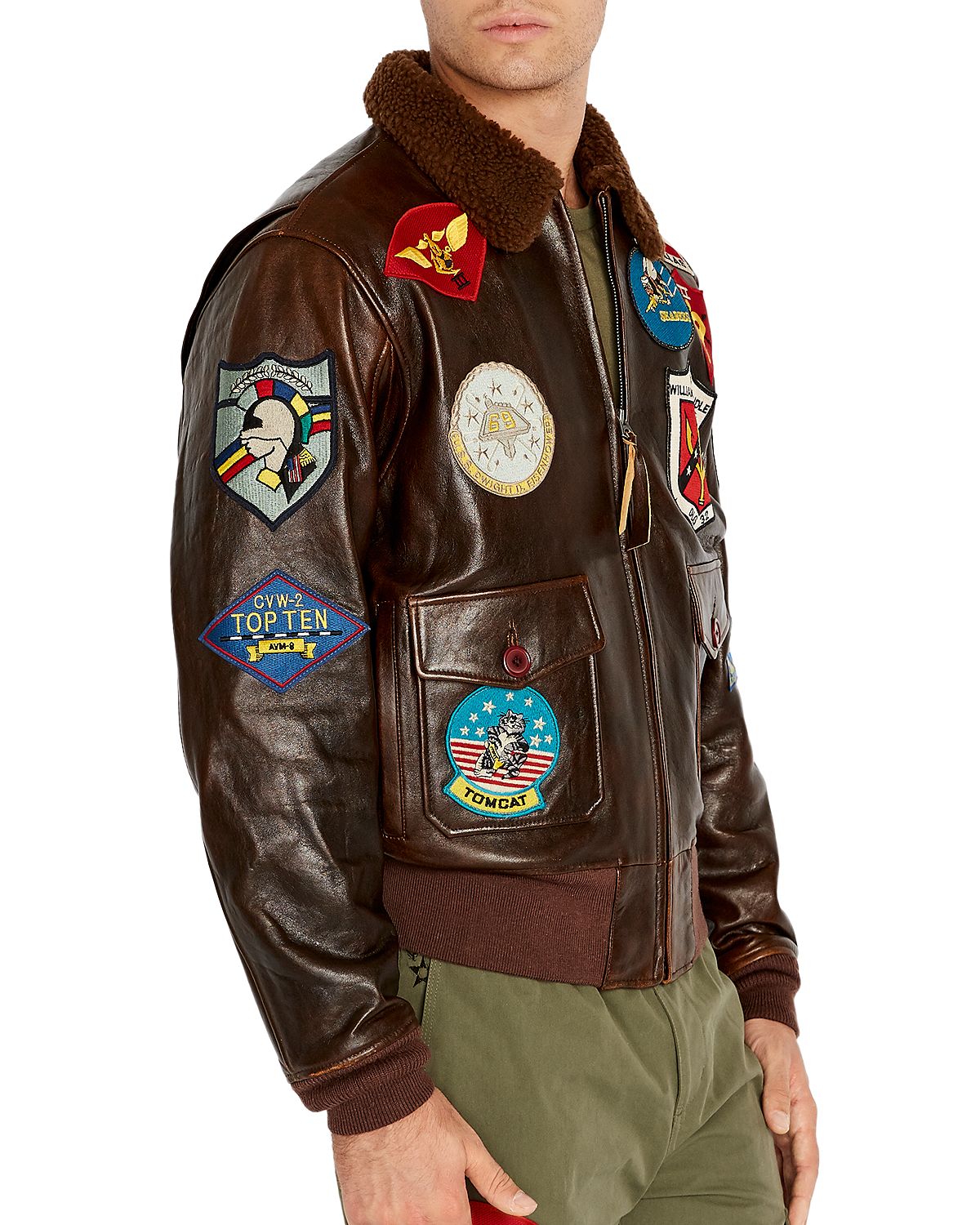 Avirex Regular Fit Aviator Jacket 2 Tone Tango
