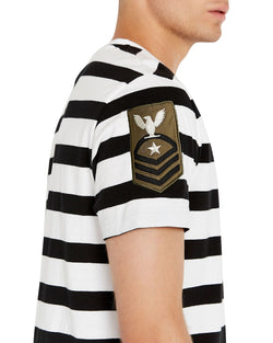 Avirex Striped Logo Tee Jet Black thumbnail 3