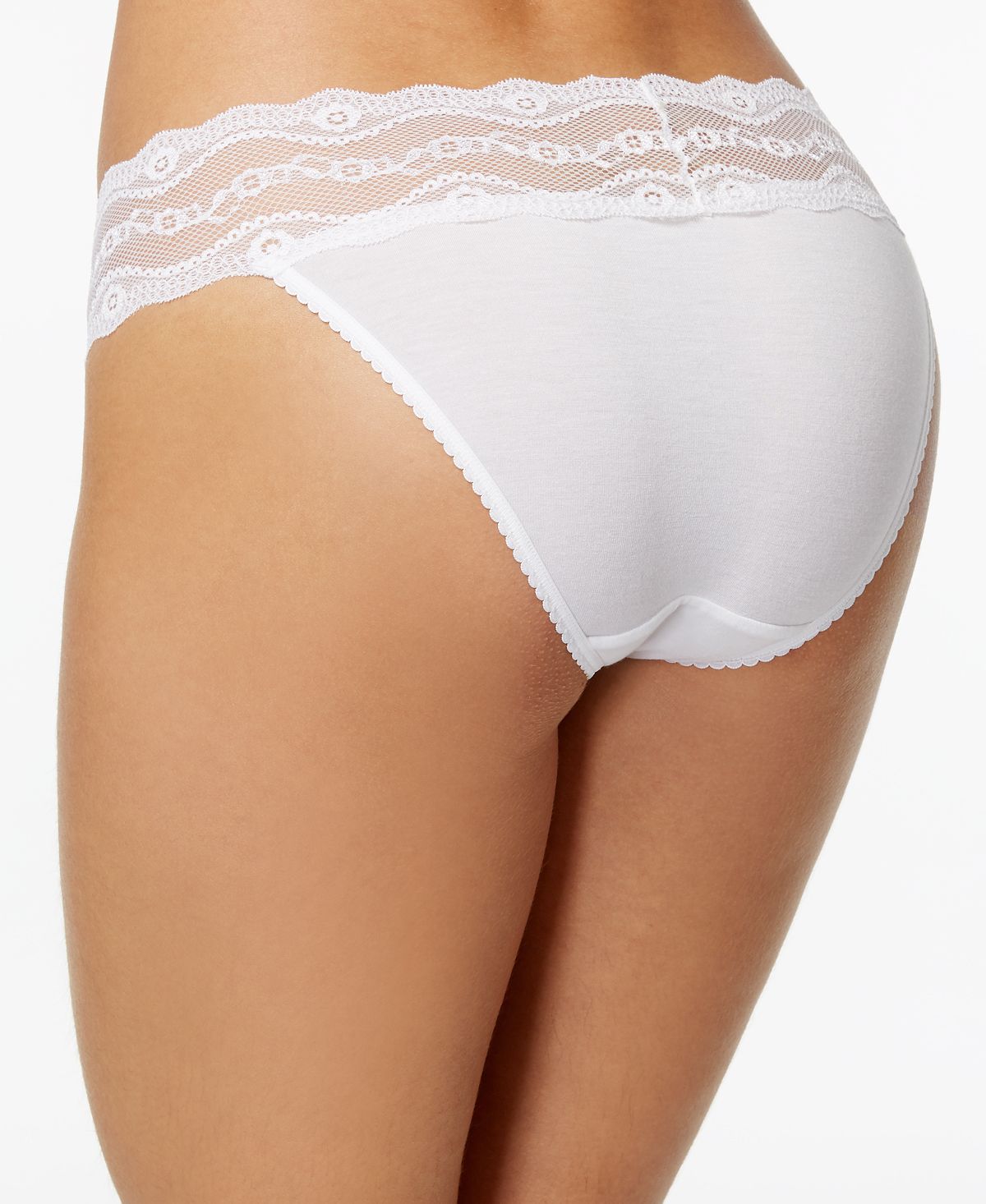 B.tempt'd By Wacoal B.adorable Lace-waistband Bikini Underwear 932182 White