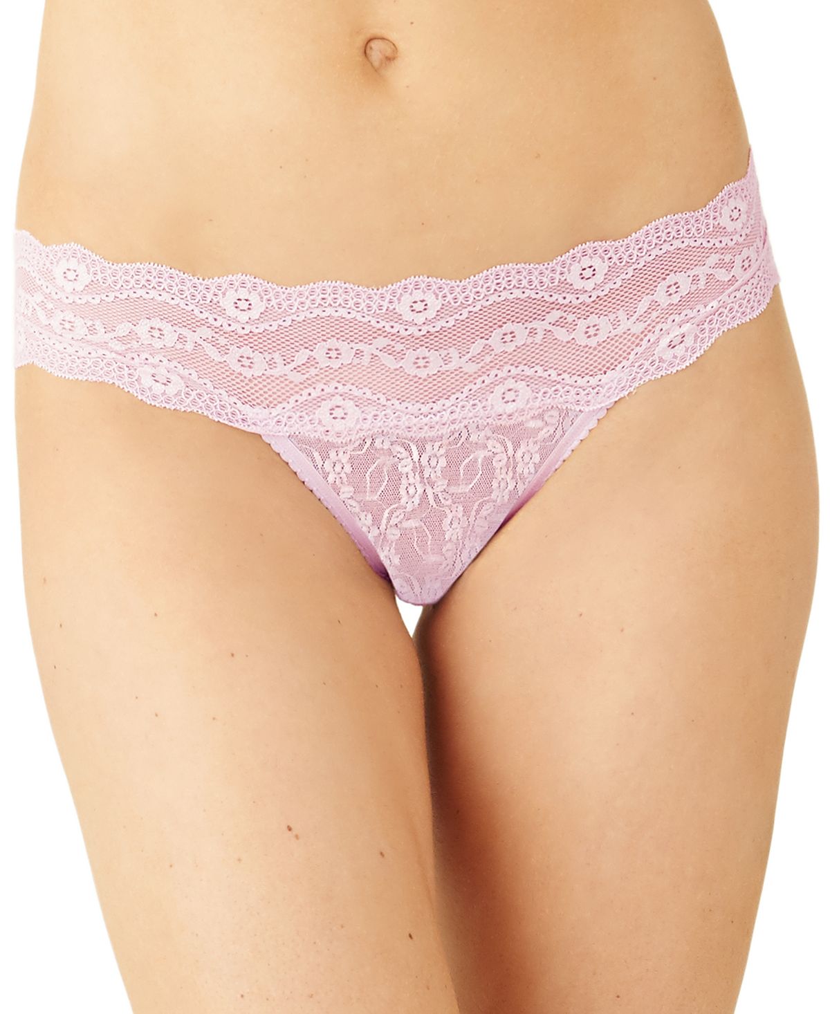 B.tempt'd By Wacoal Lace Kiss Thong Underwear 970182 Winsome Orchid