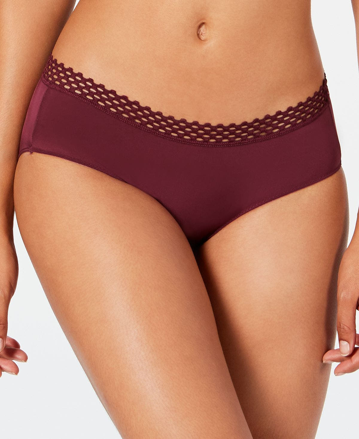 B.tempt'd Tied In Dots Lace-waist Bikini 978238 Grape Wine