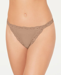 B.tempt'd Wo Insta Ready Lace Trim Thong 976229 Au Natural thumbnail 1