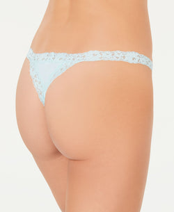 B.tempt'd Wo Insta Ready Lace Trim Thong 976229 Iced Aqua thumbnail 2