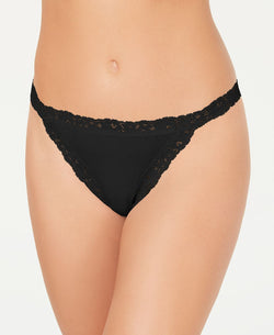 B.tempt'd Wo Insta Ready Lace Trim Thong 976229 Night thumbnail 1