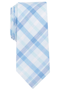 BAR III Aqua-Plaid Whitehaven Skinny Tie thumbnail 1