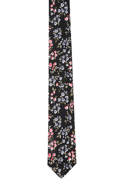 BAR III Black/Floral Spring Skinny Tie thumbnail 2