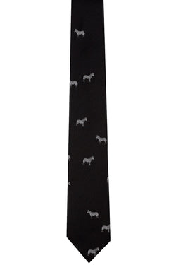BAR III Black Zebra-Print Slim-Fit Tie thumbnail 2