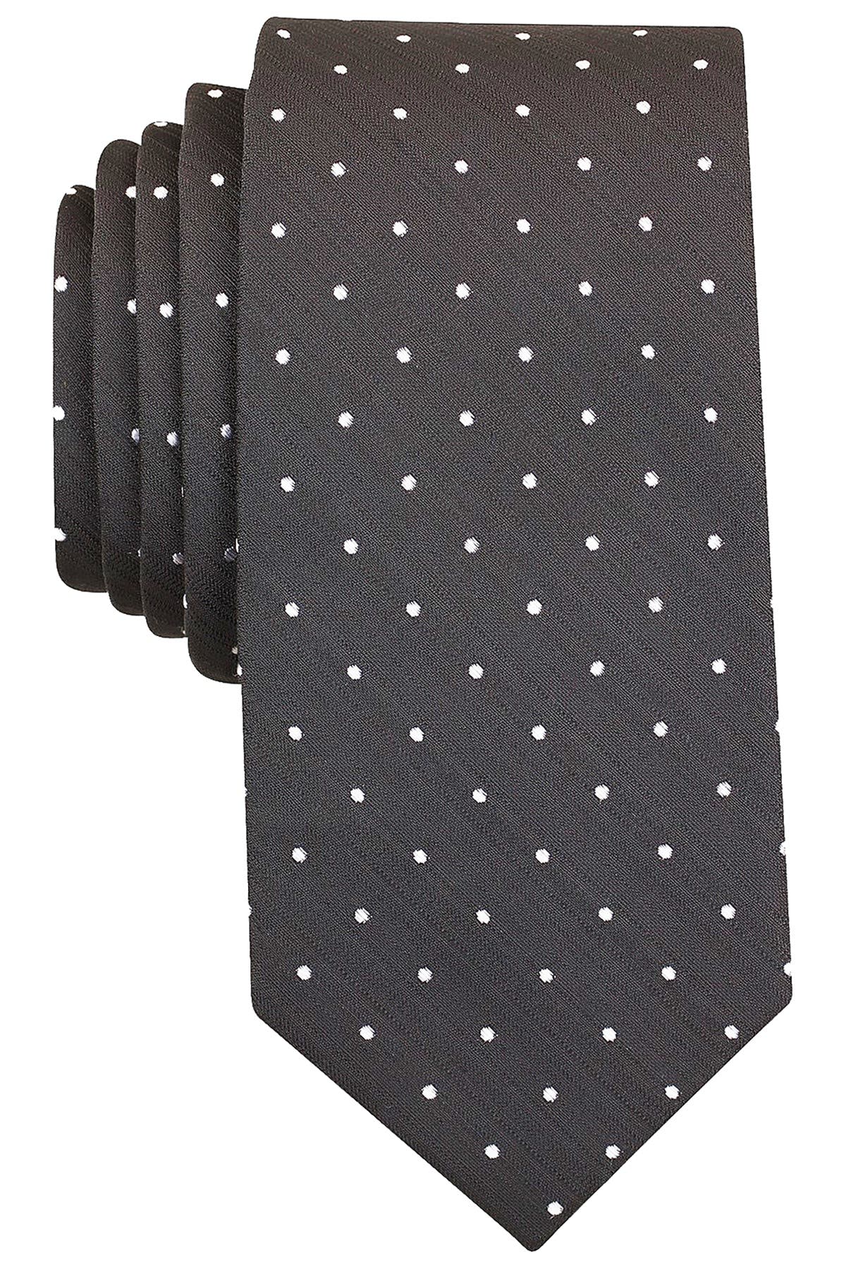 BAR III Charcoal Canyon-Dot Skinny Tie