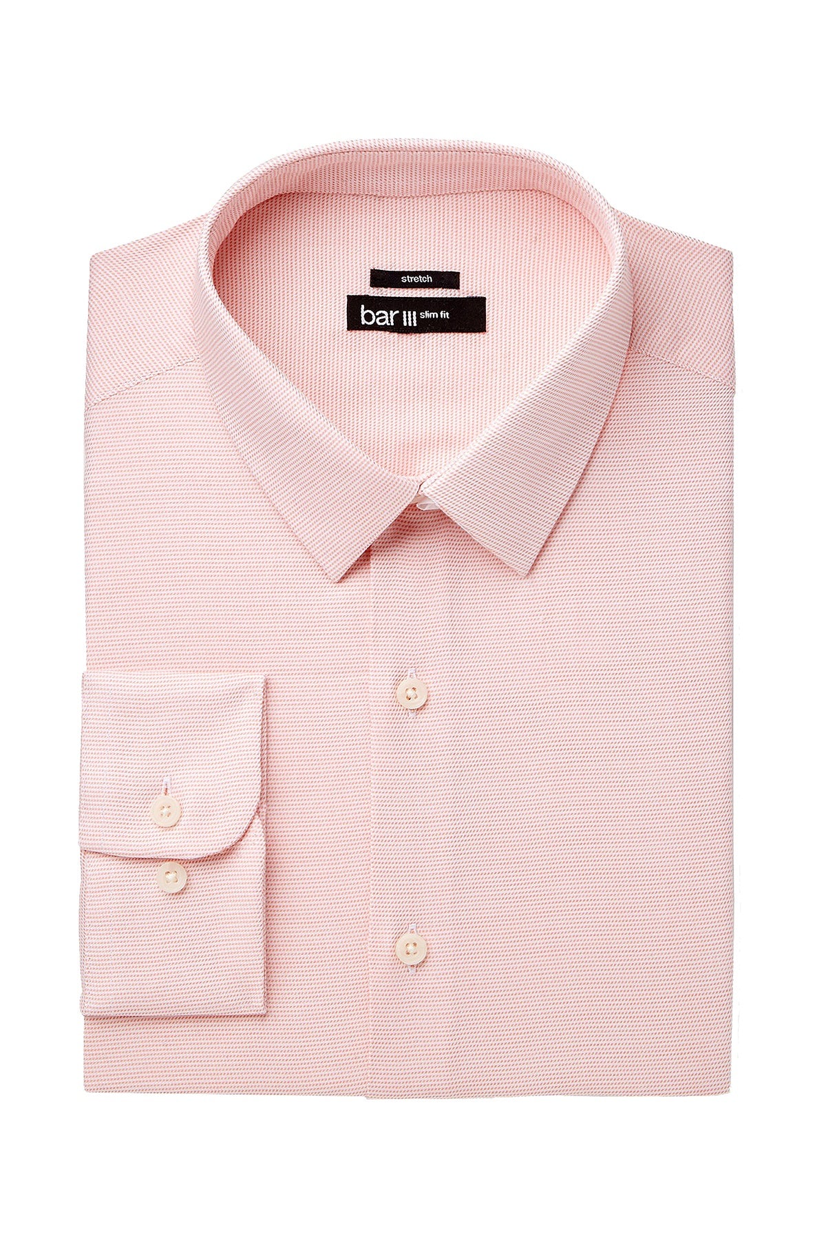 BAR III Coral Twill-Texture Slim-Fit Stretch Solid Dress Shirt