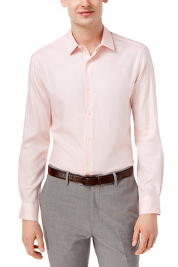 BAR III Coral Twill-Texture Slim-Fit Stretch Solid Dress Shirt thumbnail 1