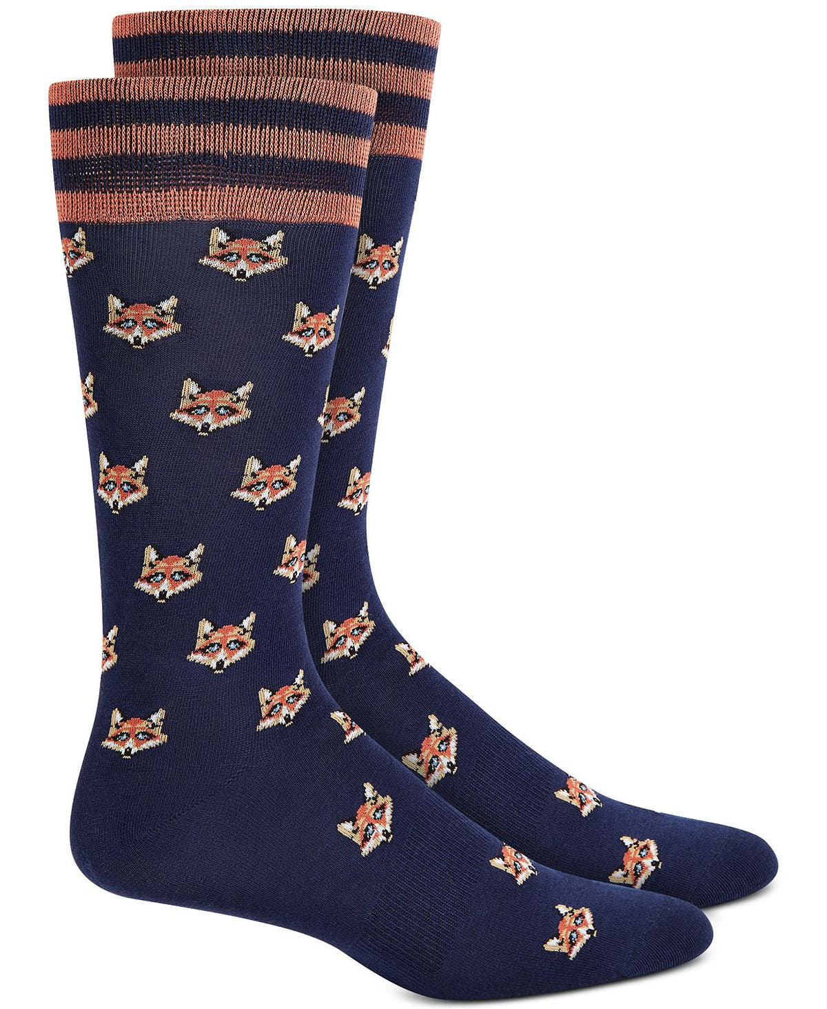 BAR III Fox Socks Navy Orange