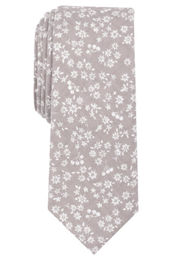 BAR III Grey Cristales-Floral Skinny Tie thumbnail 1
