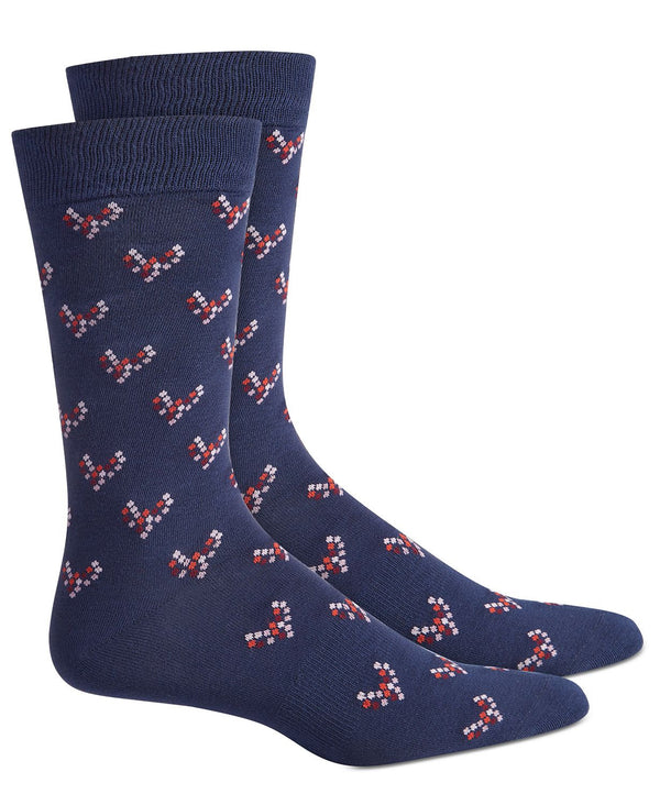 BAR III Heart Socks Navy