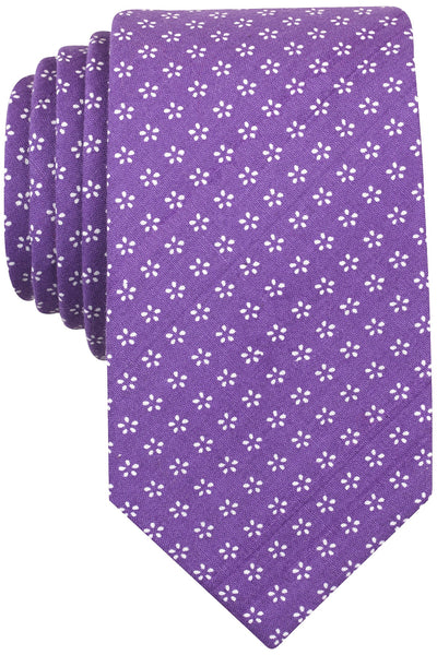 BAR III Lilac Floral Pattern Easton Skinny Tie