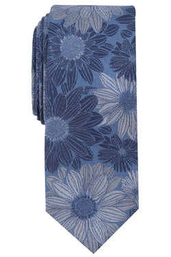 BAR III Medium-Blue Salar Floral Skinny Tie thumbnail 2