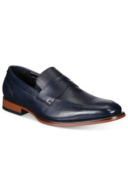 BAR III Navy-Blue Beau Textured Peny Loafer thumbnail 1