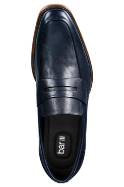 BAR III Navy-Blue Beau Textured Peny Loafer thumbnail 3