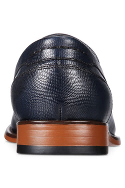 BAR III Navy-Blue Beau Textured Peny Loafer thumbnail 4