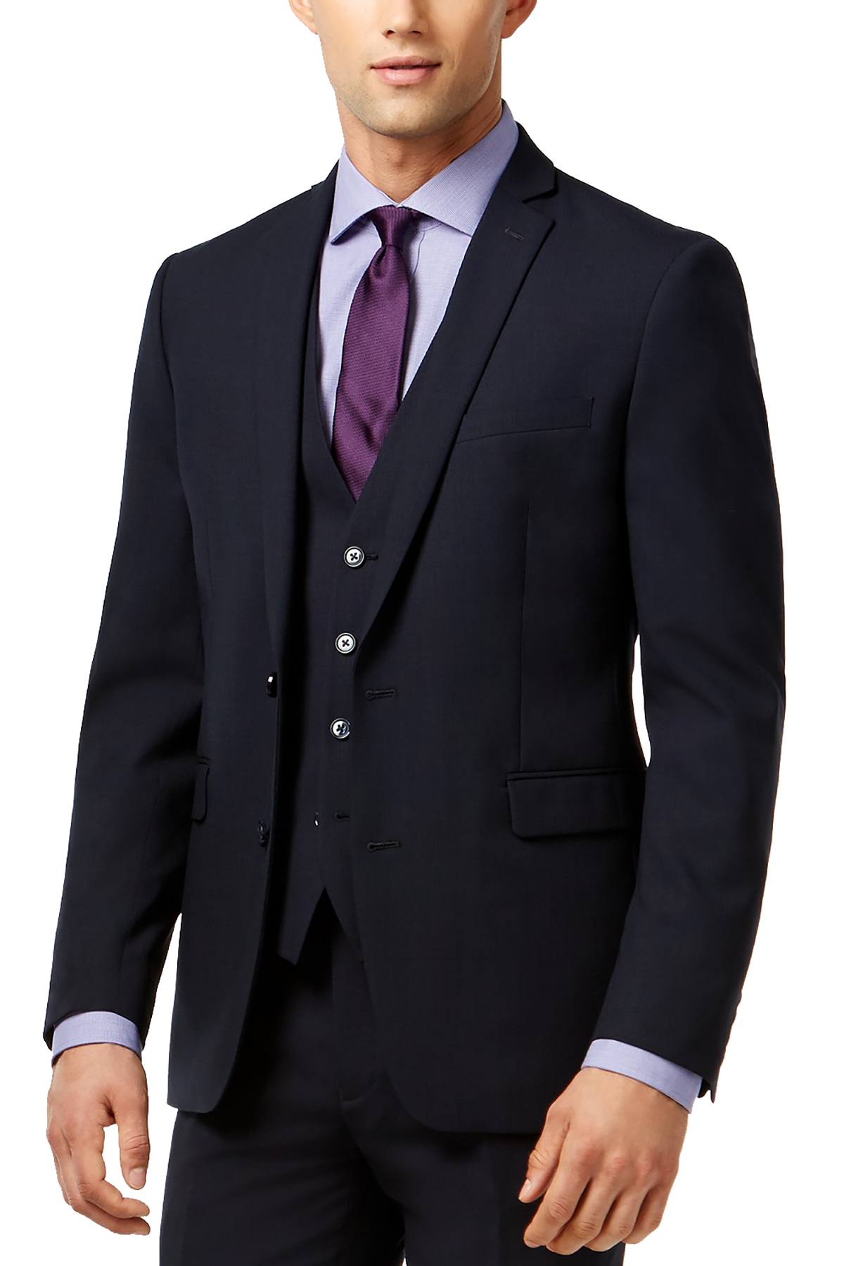 BAR III Navy Extra-Slim Fit Professional Vest