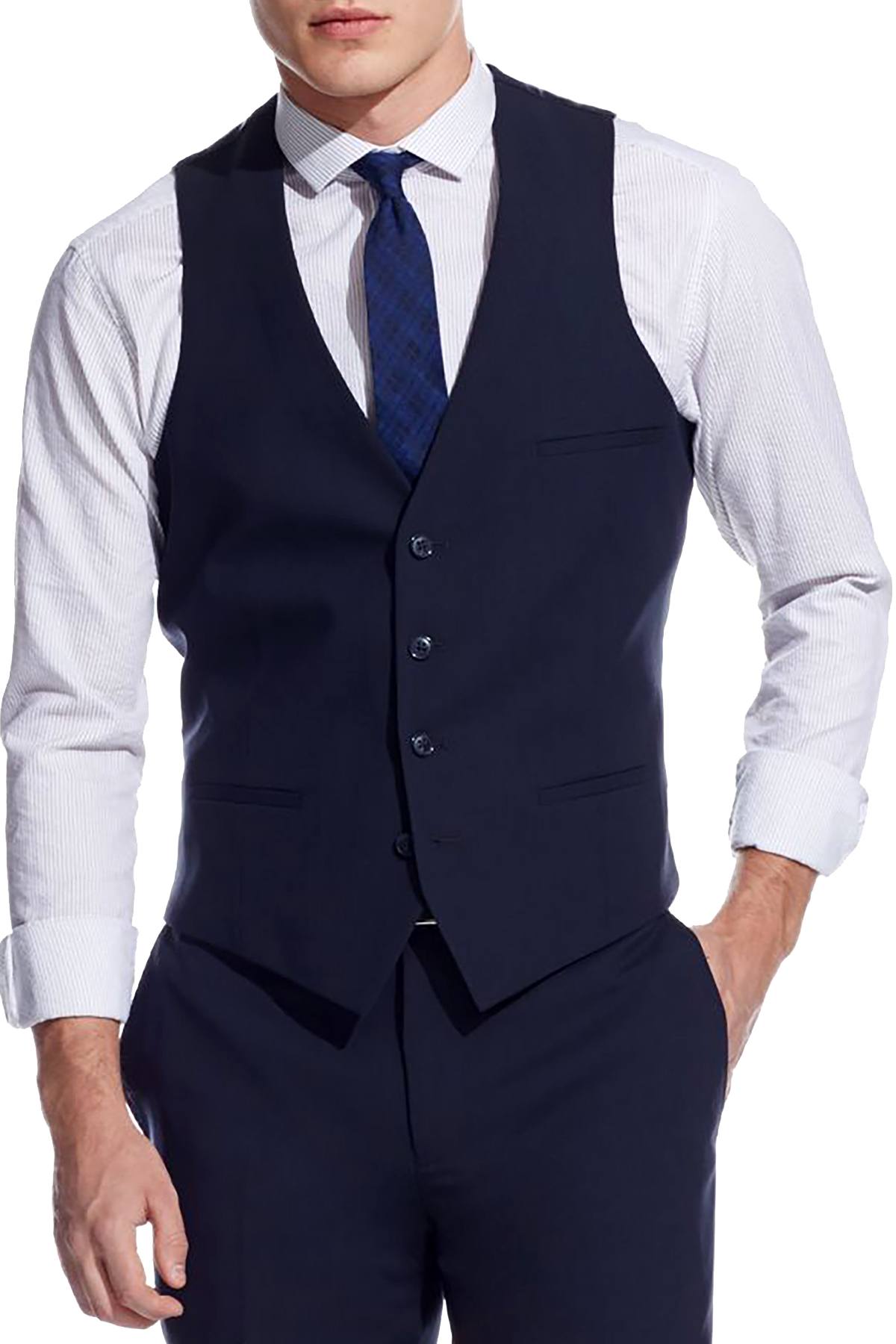 BAR III Navy Extra-Slim Fit Professional Vest
