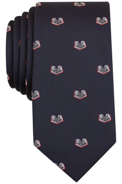 BAR III Navy Open Book Conversational Skinny Tie thumbnail 1
