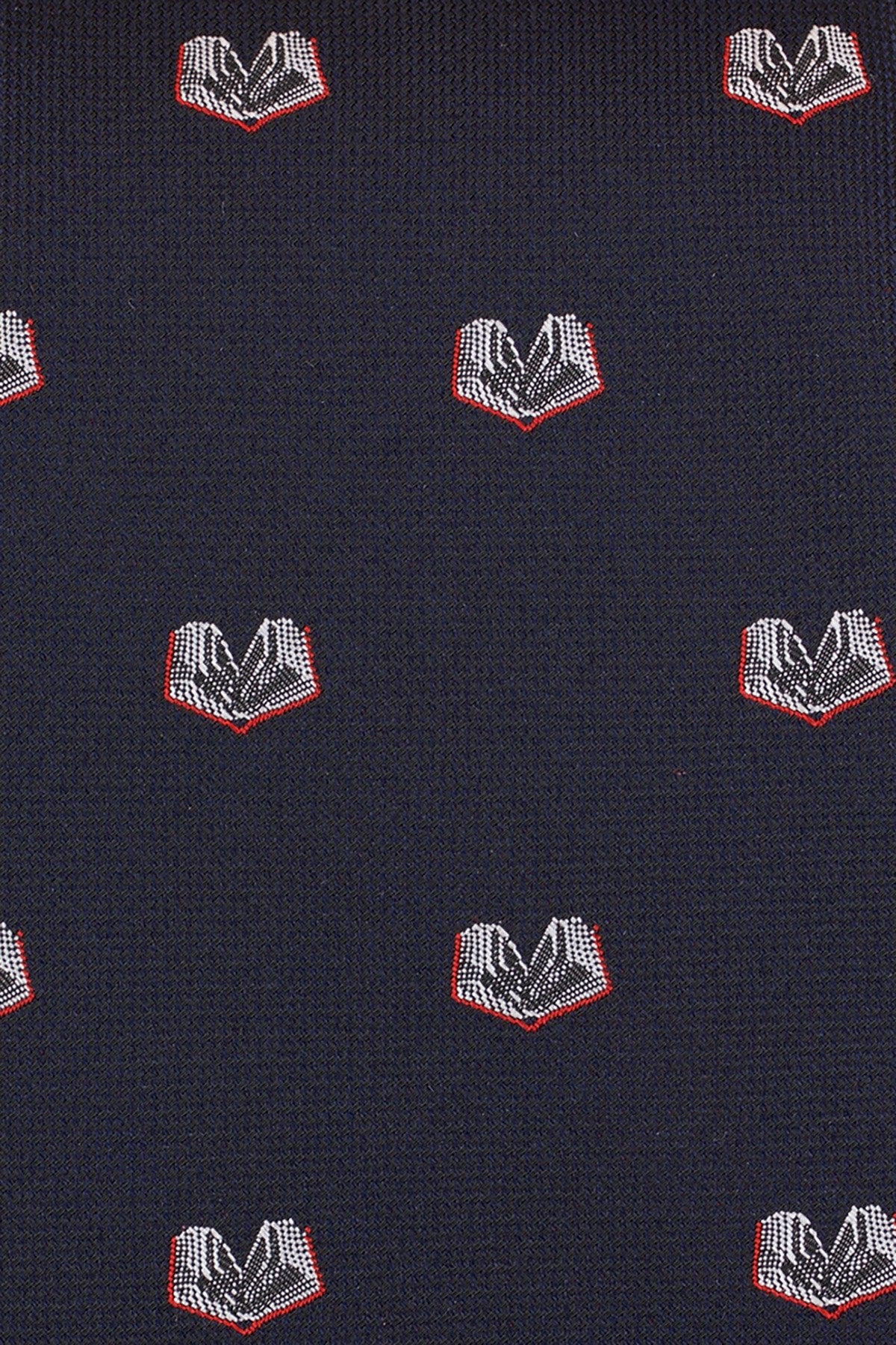 BAR III Navy Open Book Conversational Skinny Tie