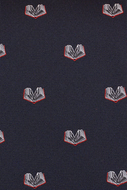 BAR III Navy Open Book Conversational Skinny Tie thumbnail 3