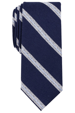 BAR III Navy Petra-Stripe Skinny Tie thumbnail 1