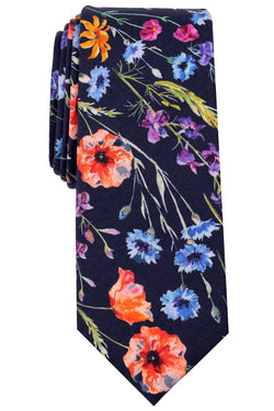 BAR III Navy Tahaa-Floral Skinny Tie thumbnail 1