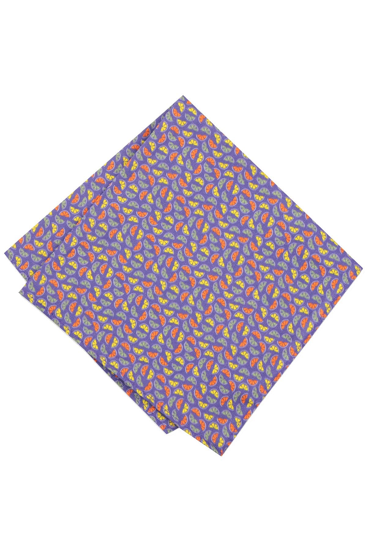 BAR III Navy Zesty-Conversational Cotton Pocket Square