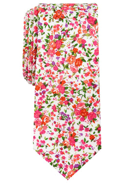 BAR III Orange Panjin Floral Skinny Tie thumbnail 1