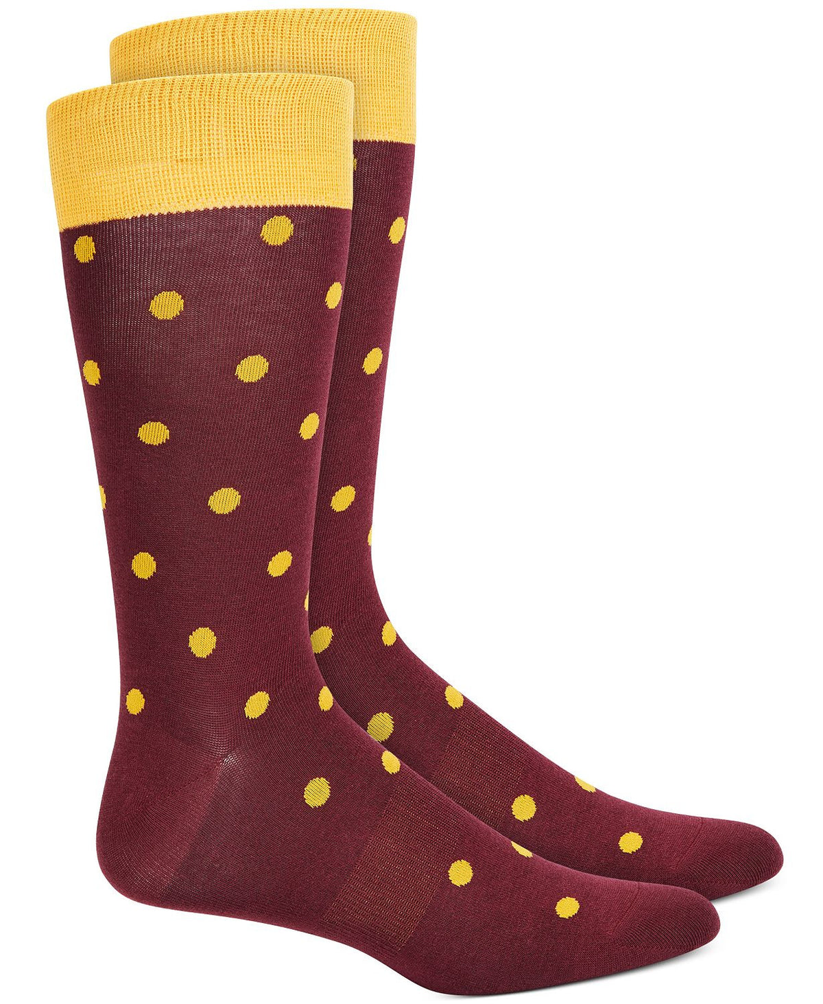 BAR III Polka Dot Socks  Wine