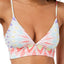 BAR III Printed Triangle Strappy Back Bikini Top in Pastel Starburst