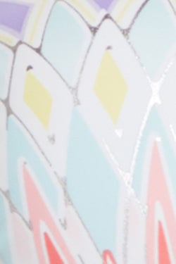 BAR III Printed Triangle Strappy Back Bikini Top in Pastel Starburst thumbnail 4