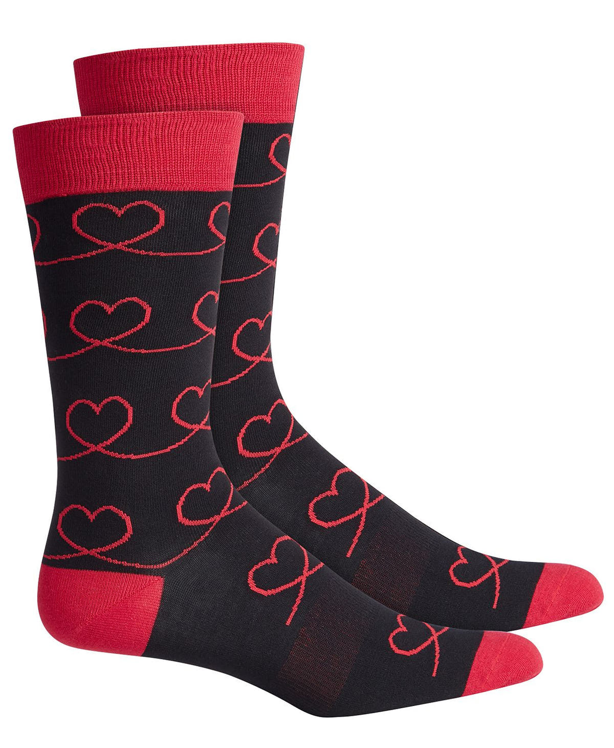 BAR III Script Heart Socks / Black