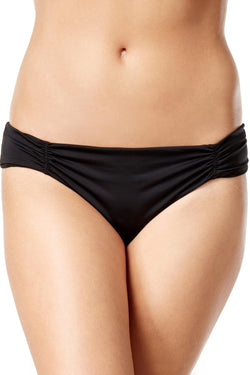 BAR III Tab Side Cheeky Bikini Bottom in Black thumbnail 1