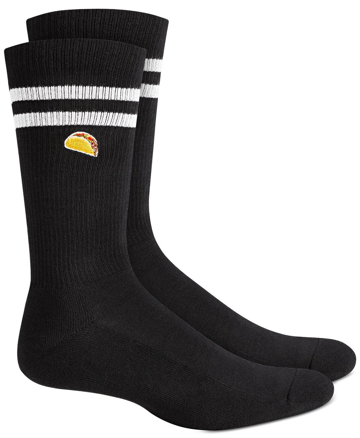 BAR III Taco Socks  Black White