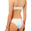 BAR III Watercolor Stripe Printed Tie-Front Bralette Bikini Top