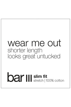 BAR III White Oxford Wear-Me-Out Slim-Fit Stretch Easy-Care Dress Shirt thumbnail 2