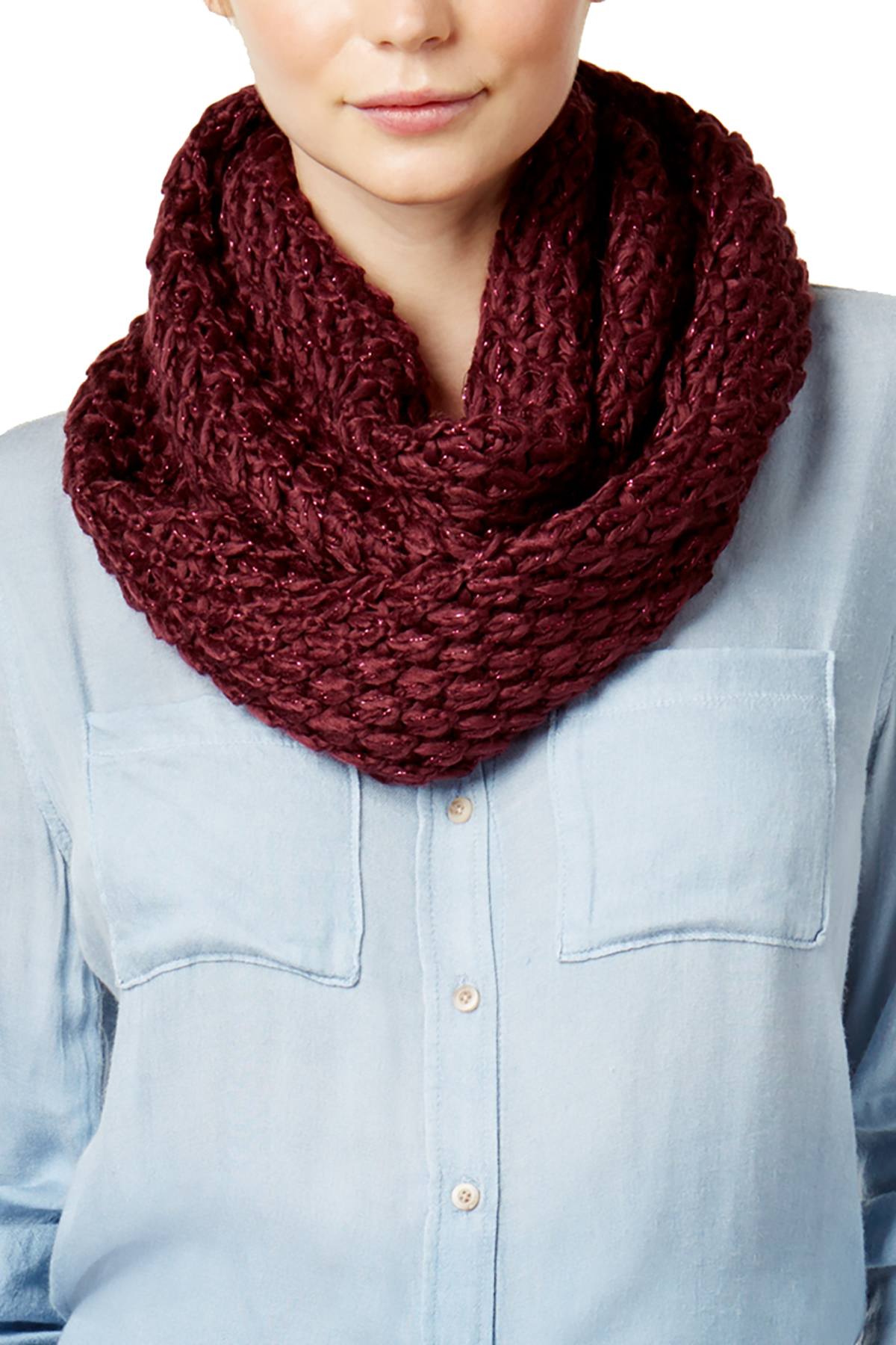 BCBGeneration Brulee Tucked Stitch Infinity Loop Scarf